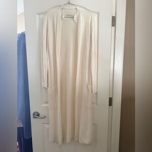 Nile Long Cream Cardigan. Size XS. 50% Modal.